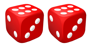 probability - What is the average of rolling two dice and only